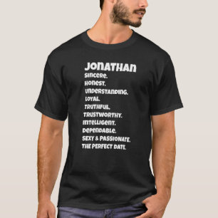 T-shirt Qualités de date parfaites de Jonathan Dire sarca