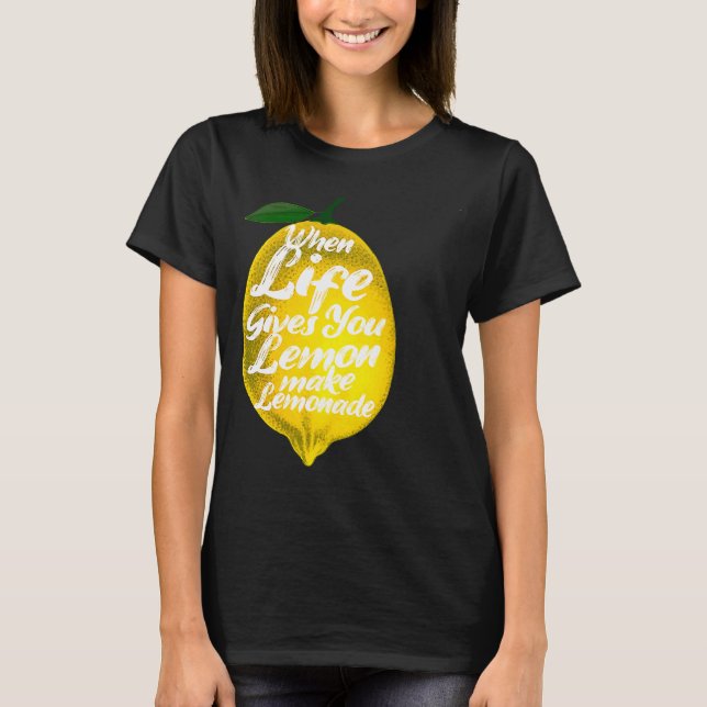 T-shirt Quand la vie vous donne citron Veganisme bio Diet  (Devant)