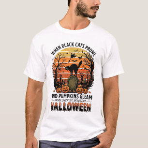 T-shirt Quand les chats noirs rôdent Pompe à tombeau de ch