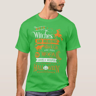 T-shirt Quand les sorcières vont équitation et les chats n