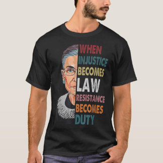 T-shirt Quand l'injustice devient loi, la résistance devie