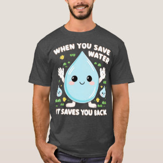T-shirt Quand Vous Sauvez De L'Eau, Il Vous Sauve.