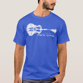 T-shirt Quand Words Fail Music SpeaGuitar Music Littéraire