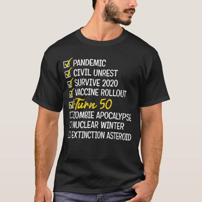 T-shirt Quarantaine d'années amusantes (Devant)