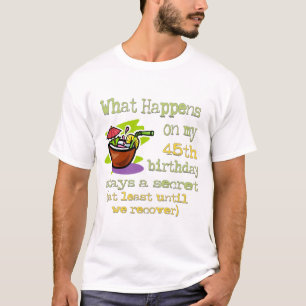 T-shirt quarante-cinquième Cadeaux de fête d'anniversair