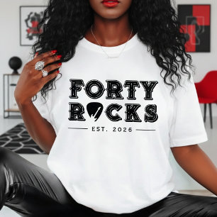 T-shirt Quarante Rocks Médaille Forty Rocks pour la fête d