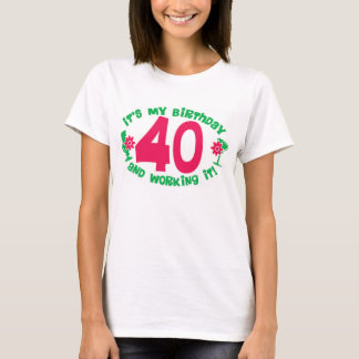 T-shirt quarantième Anniversaire et travail de lui