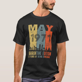 T-shirt Quarantine Mai 1971 50E Anniversaire Vintage