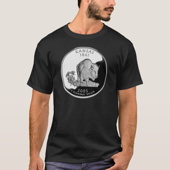 T-shirt Quartier d'État de Faux Kansas (Devant)