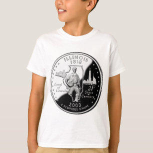 T-shirt Quartier d'État de l'Illinois Reverse Side Faux