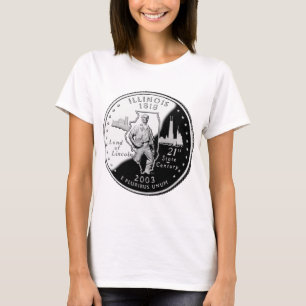 T-shirt Quartier d'État de l'Illinois Reverse Side Faux