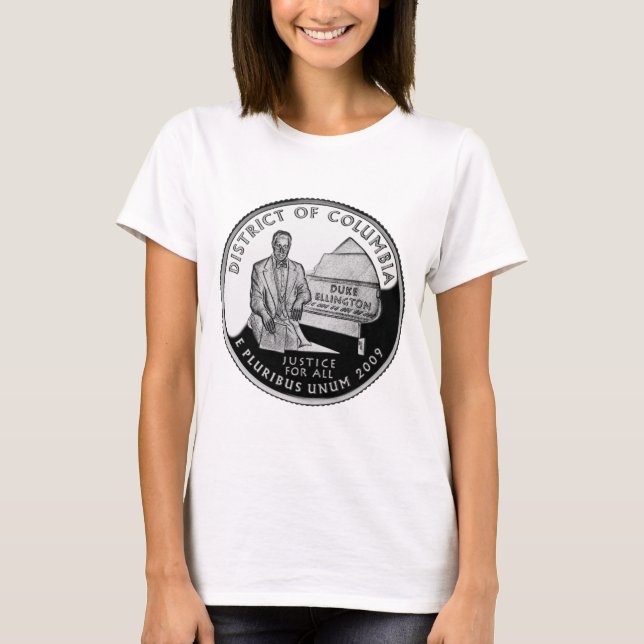 T-shirt Quartier du district de Columbia de Faux Washingto (Devant)