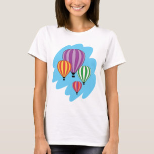 T-shirt Quatre ballons à air chauds colorés