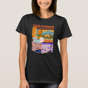 T-shirt Quatre coins Monument national avec Parcs nationau