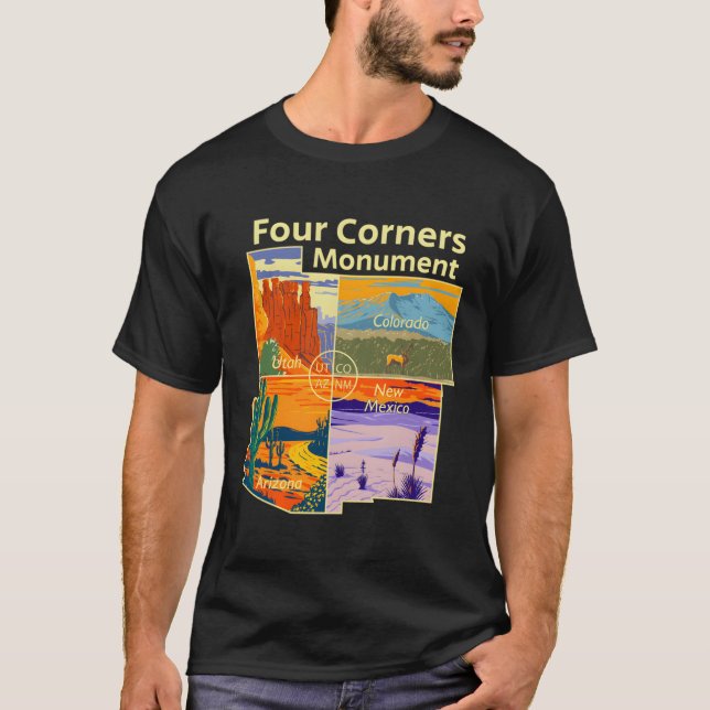 T-shirt Quatre Coins Monut Avec Nous Parcs Nationaux En Pl (Devant)