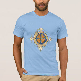 T-shirt Quatre éléments mandala marocain géométrie sacrée
