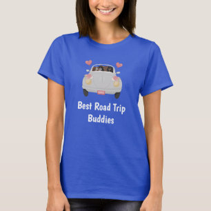 T-shirt Quatre Espagnols Cavalier dans une voiture avec co