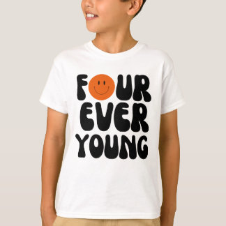 T-shirt Quatre Ever Young Boy Quatrième anniversaire 4e an