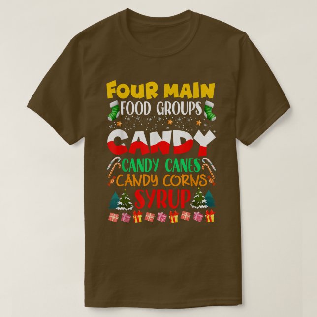 T-shirt Quatre groupes principaux de nourriture Sucres de  (Design devant)