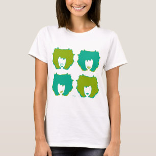 T-shirt QUATRE MODES EN TURQUOISE et VERT