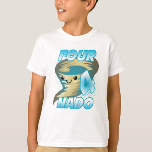 T-shirt Quatre Nado Tornado 4 Birthday Boy