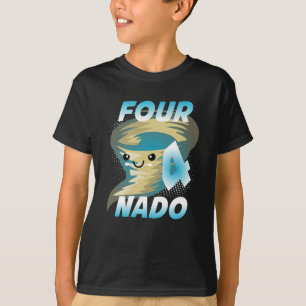 T-shirt Quatre Nado Tornado 4 Birthday Boy
