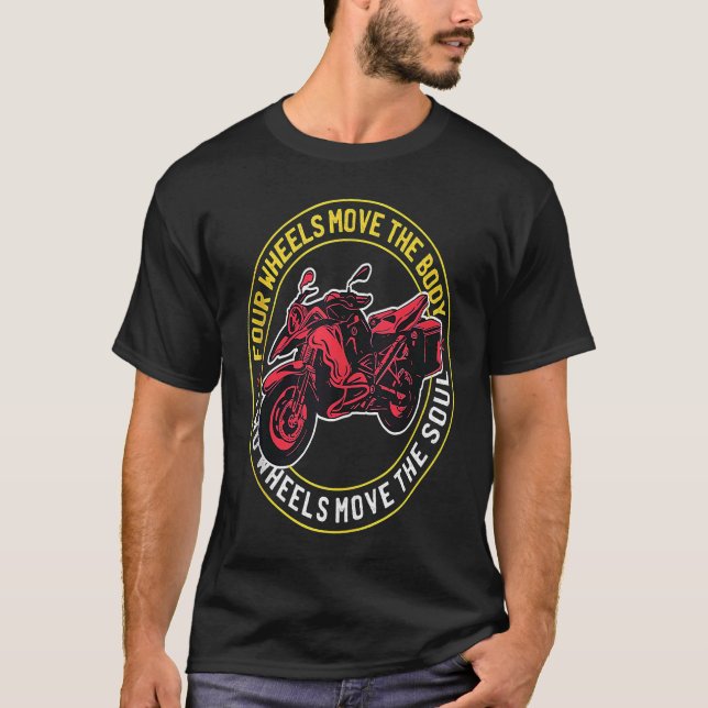 T-shirt Quatre Roues Déplacent Le Biker Corps (Devant)