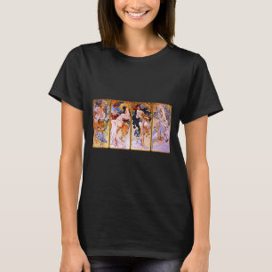 T-shirt Quatre Saisons par Mucha Art Nouveau
