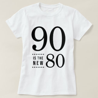 T-shirt quatre-vingt-dixième Le noir 90 d'anniversaire est