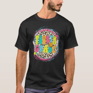 T-shirt Quatrième année Cercle Léopard Rétro Groovy Retour