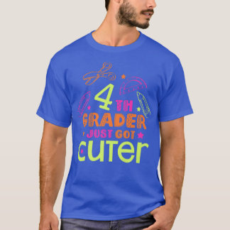 T-shirt Quatrième Année Retour À L'École Premier Jour À L'