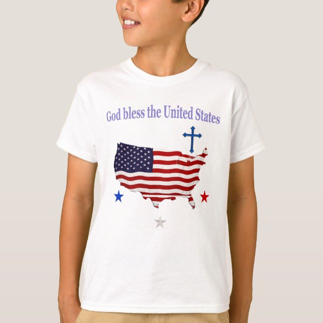 T-shirt Que Dieu bénisse les États-Unis (Devant)