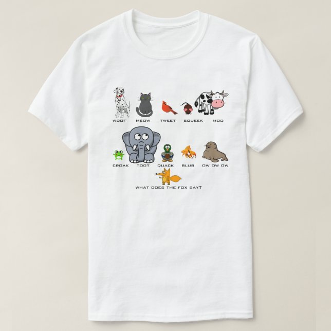 T-shirt Que dit le Fox ? (Design devant)