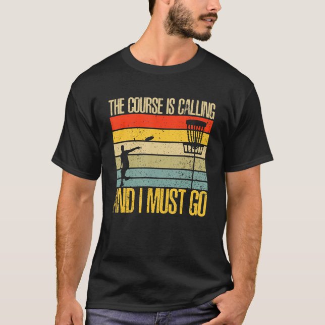 T-shirt Que Le Parcours Soit Avec Vous Frisbee Golf Disc G (Devant)
