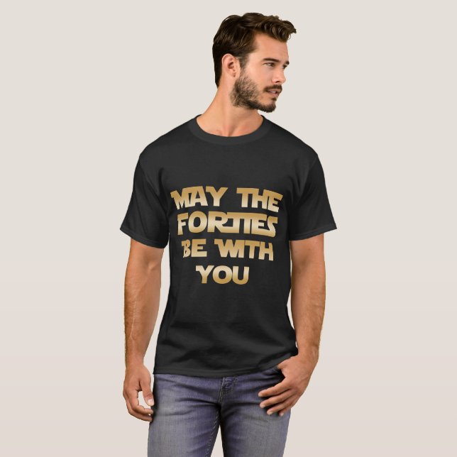 T-shirt que les années 40 soient avec vous anniversaire (Devant entier)