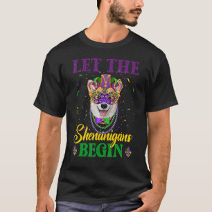T-shirt Que les Shenanigans commencent Mardi Gras Corgi Ch