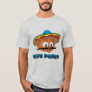 T-shirt Que Pasa Señor Gato™ Caricature Mustache Cat