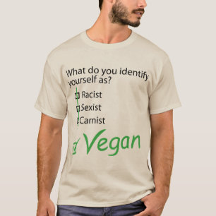T-shirt Que vous identifiez-vous As ? Vegan.