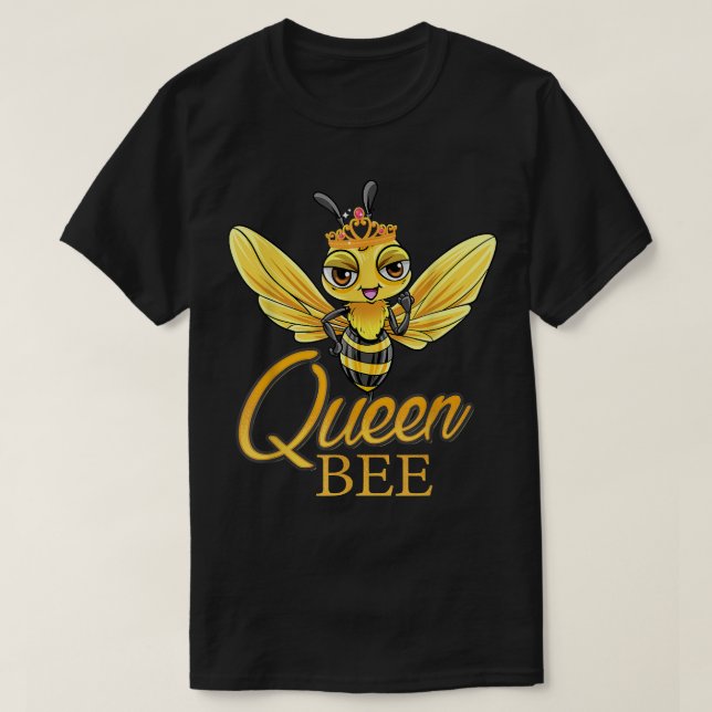 T-shirt Queen Bee Crown Femmes Filles Miel Bee Hive Bee Be (Design devant)
