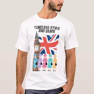 T-shirt Queen Elizabeth II- Style et grâce intemporels.