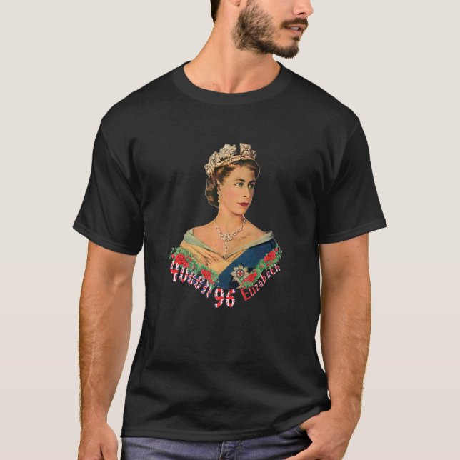 T-shirt Queen Elizabeth's II British Crown Majesty Queen E (Devant)