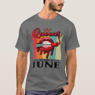 T-shirt Queen Est Né En Juin Lips Girls Né En Juin 2000