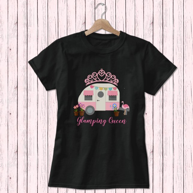 T-shirt Queen Glamping rose (Créateur téléchargé)