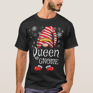 T-shirt Queen Gnome Matching Famille Gnomes Drôle Noël