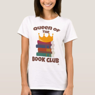 T-shirt Queen Of Book Club Amusants Conception De Lecture