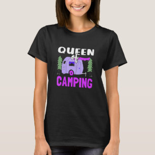 T-shirt Queen Of Camping Camper Femmes Filles