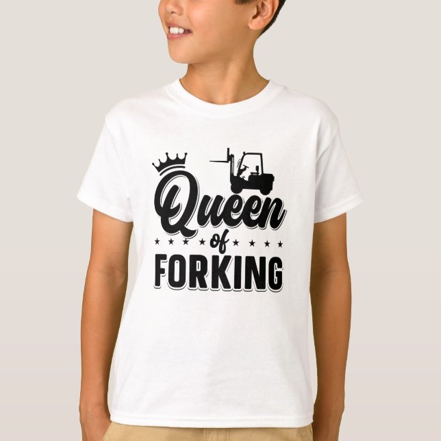 T-shirt Queen Of Forklifter Opérateur Camion (Devant)