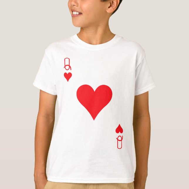 T-shirt Queen of Hearts Cartes Valentine Matching Couple H (Devant)