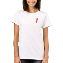 T-shirt Queen of Hearts Pocket en détresse