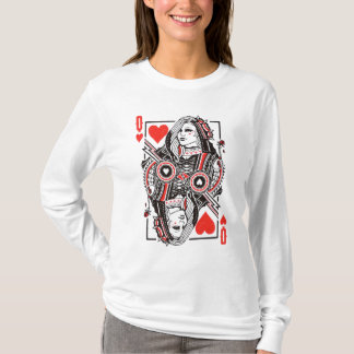 T-shirt Queen of Hearts Surdimensionné Graphisme, Jouer de
